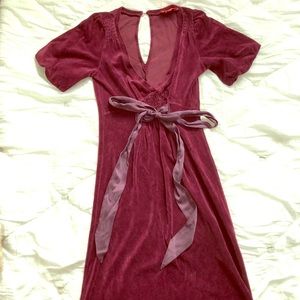 Juicy Couture burgundy velour dress